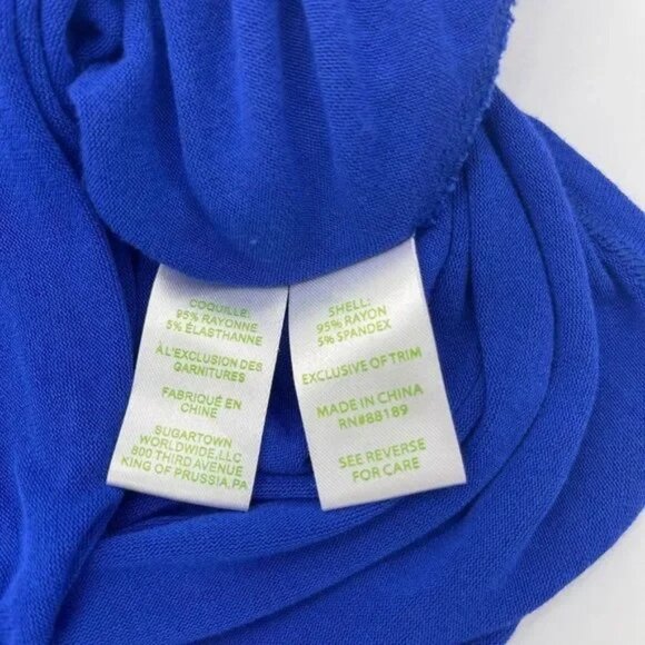 Lilly Pulitzer Top Lilias Blue Iris Long Sleeve Tunic Henley Size XS - Picture 5 of 10